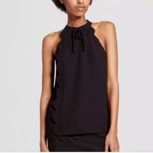 Victoria Beckham Top with Bow and Scallop size XS